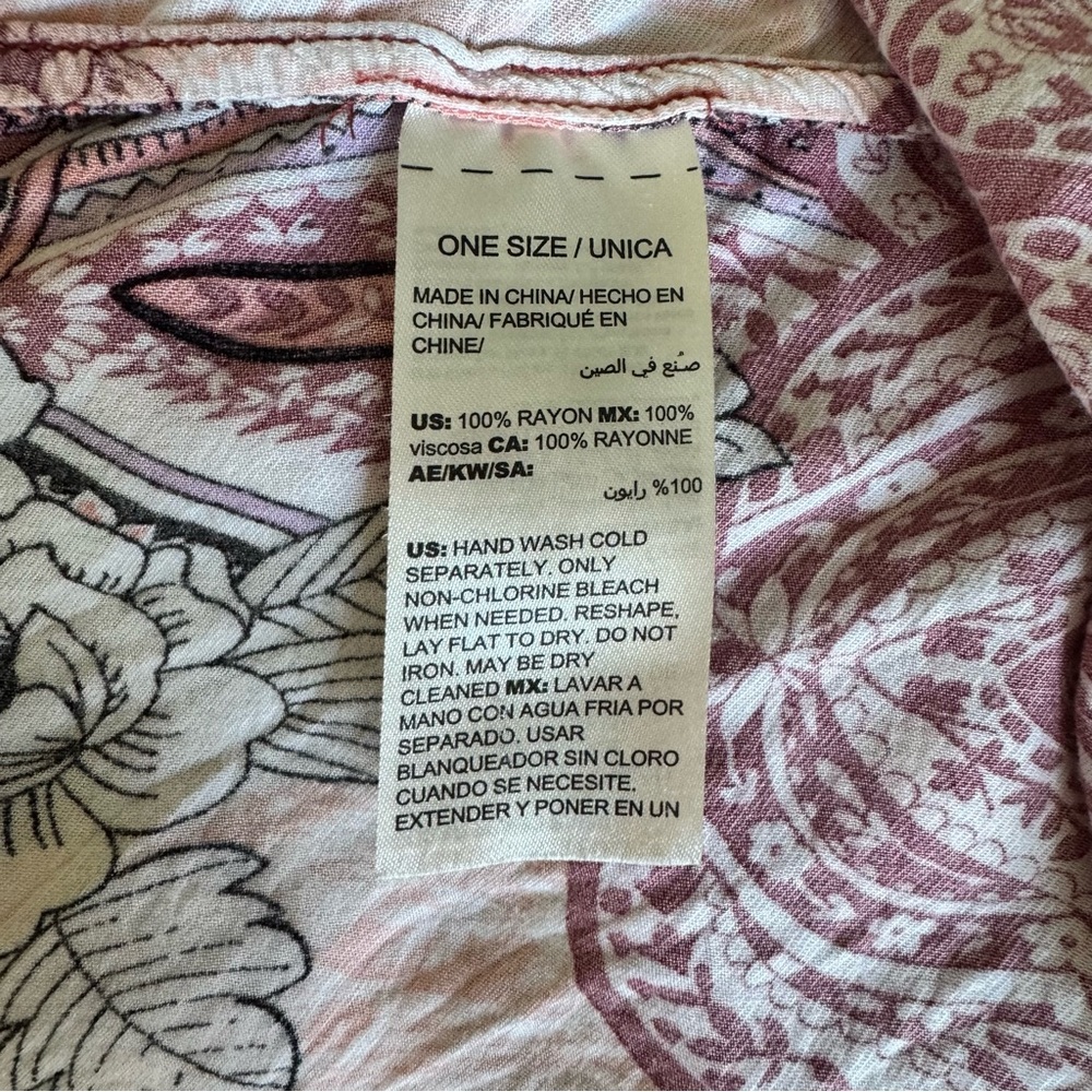 Soma Intimates Mixed Print Kimono Wrap Floral & Striped indie festival lounge - Picture 8 of 12